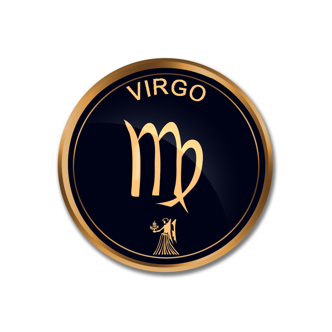 Zodiac Virgo PNG, Gold Virgo symbol PNG images, Virgo sign transparent png full hd images download